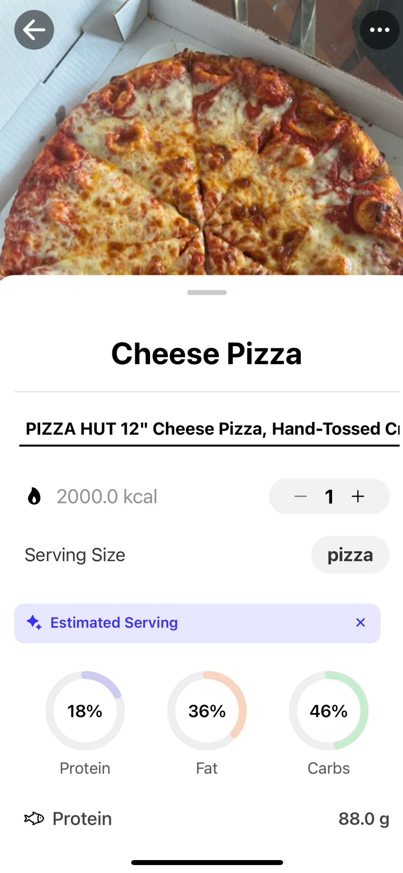 Food tracking details